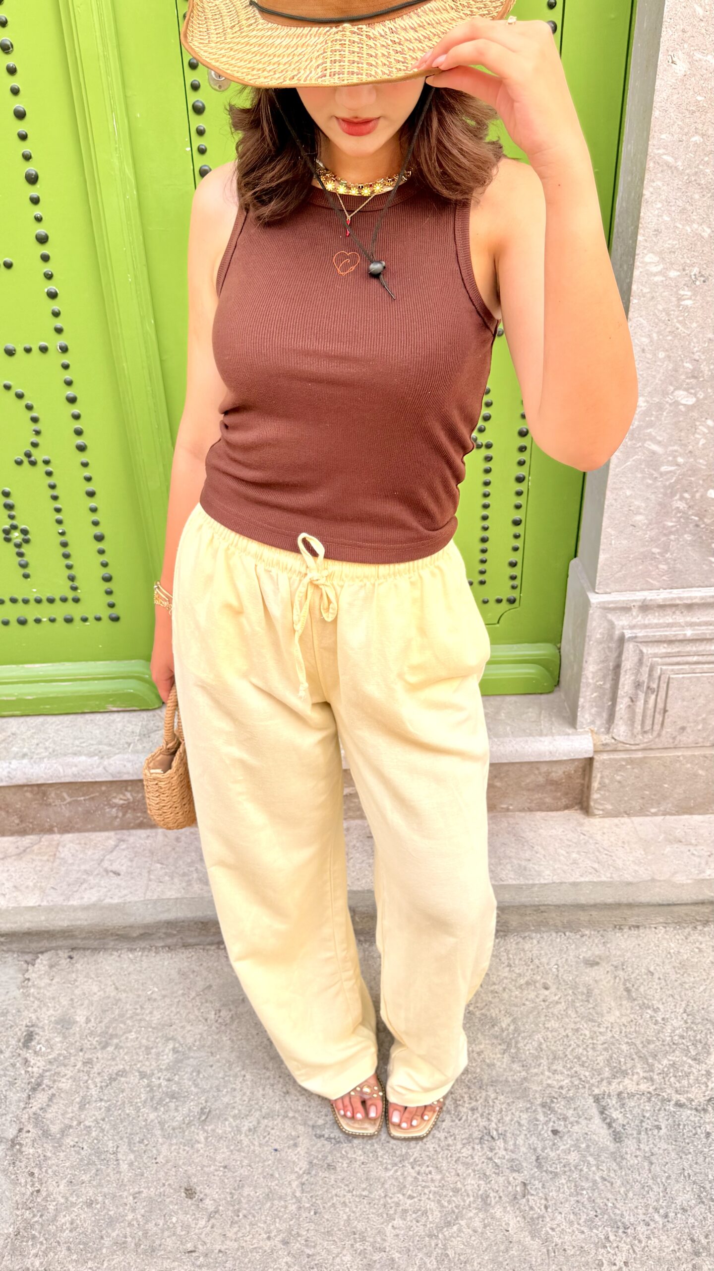pantalon large en lin pantalon large en lin