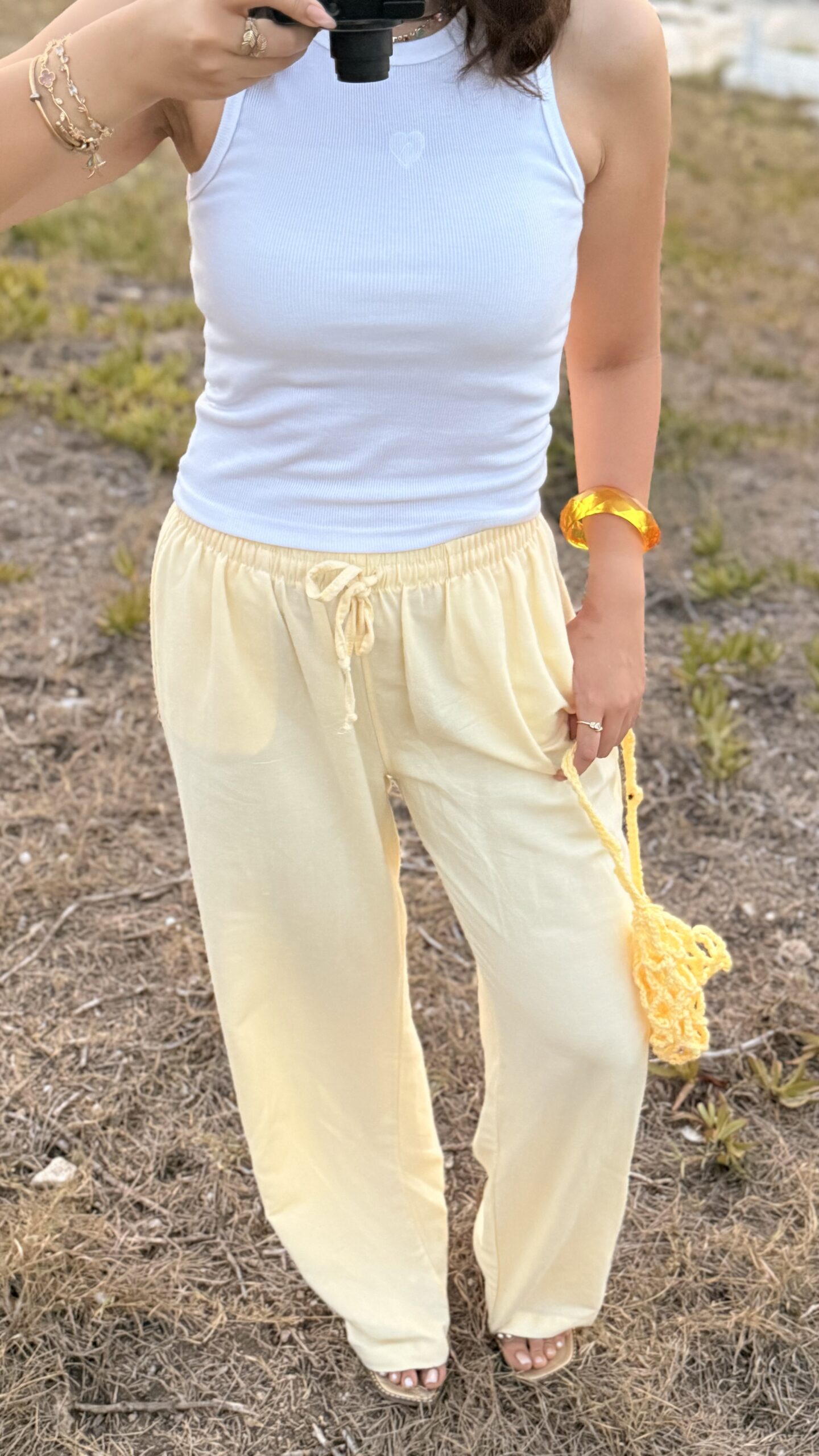 pantalon large en lin pantalon large en lin