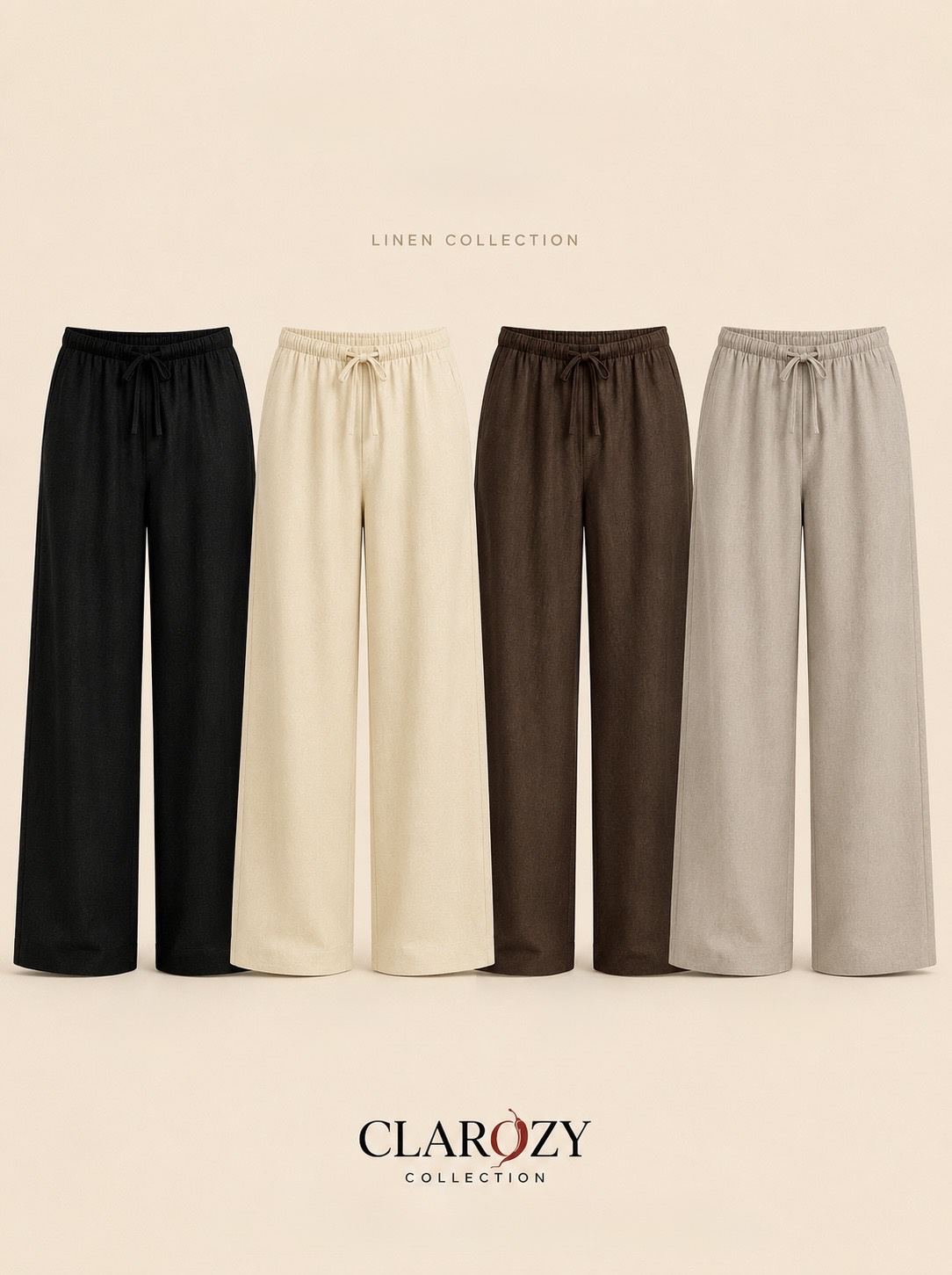 Pantalon large en lin Pantalon Large en Lin